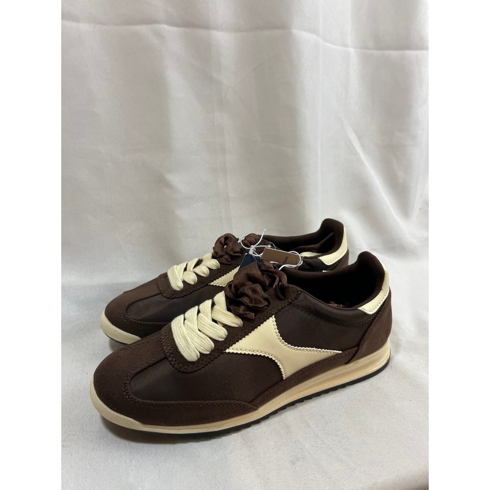 Universal Thread Womens Brown Cream Retro Jogger Sneakers Size 8 New